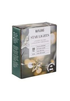 Neu 🌟 BUTLERS® STAR LIGHTS LED-Lichterkette Sterne 20 Lichter Mit USB-Batteriefach ❤️ -technik Verkäufe unnamed file 1001