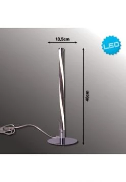 Bester Verkauf 😀 Näve Leuchten LED Tischleuchte H: 40cm "Twist" Chrome 😀 -technik Verkäufe unnamed file 1539