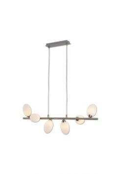 Großhandel 😍 Näve Leuchten LED Pendelleuchte "Eleganza" 6flg. L: 80cm Stahl-blank ⌛ -technik Verkäufe unnamed file 1611