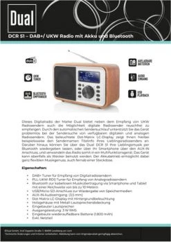 Besorgen 💯 Dual® DAB+/UKW Radio DCR 51, Im Holzgehäuse 🛒 -technik Verkäufe unnamed file 185