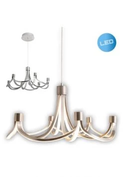 Billig 🔥 Näve Leuchten LED Pendelleuchte "Festos" D: 55cm Nickelmatt ✔️ -technik Verkäufe unnamed file 1903