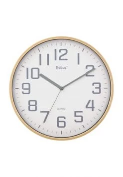 Bester Verkauf ✨ Mebus® Quarzwanduhr Hellbraun 🔔