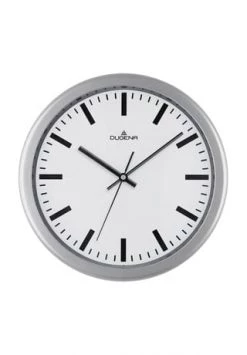 Am billigsten 👍 DUGENA Lautlose Wanduhr Silber 🧨