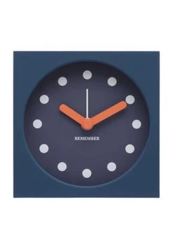 Bestes Angebot 🎉 REMEMBER® Tischuhr Mit Wecker "Midnight" Dunkelblau ⭐