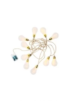 Rabatt 🎉 BUTLERS® BULB LIGHTS LED-Lichterkette 10 Lichter Mit Naturseil & USB-Batteriefach 🥰